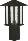 Paletto-Contemporaneo-Venezia-Alluminio-Nero-Vetro-Trasparente-1-Luce-E27-45Cm