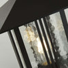 Paletto-Contemporaneo-Venezia-Alluminio-Nero-Vetro-Trasparente-1-Luce-E27-45Cm