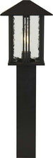 Paletto-Contemporaneo-Venezia-Alluminio-Nero-Vetro-Trasparente-1-Luce-E27-74Cm