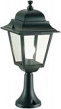 Paletto-Da-Cancello-Contemporaneo-Quadrata-Alluminio-E-Vetro-Nero-1-Luce-E27