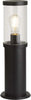 Paletto-Da-Esterno-Contemporaneo-Bakerloo-Alluminio-Nero-Vetro-1-Luce-E27-45Cm