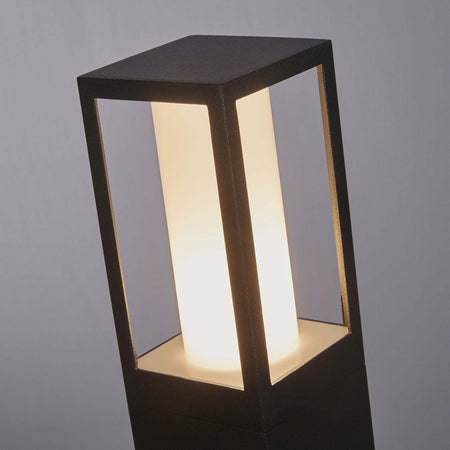 Paletto-Da-Esterno-Moderno-Viale-Alluminio-Nero-Policarbonato-1-Luce-Gu10-73Cm