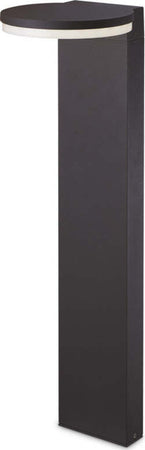 Paletto-Da-Esterno-Round-Path-Alluminio-Antracite-Led-10W-3000K-Luce-Calda