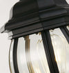 Paletto-Da-Esterno-Rustico-Country-Bel-Aire-Alluminio-Nero-Vetro-1-Luce-E27