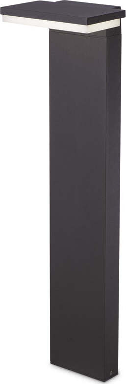 Paletto-Da-Esterno-Square-Path-Alluminio-Antracite-Led-10W-3000K-Luce-Calda