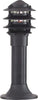 Paletto-Esterno-Contemporaneo-Bollards-Alluminio-Nero-Vetro-1-Luce-E27-H45Cm