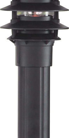 Paletto-Esterno-Contemporaneo-Bollards-Alluminio-Nero-Vetro-1-Luce-E27-H45Cm