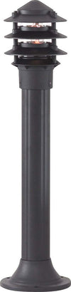 Paletto-Esterno-Contemporaneo-Bollards-Alluminio-Nero-Vetro-1-Luce-E27-H73Cm