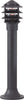 Paletto-Esterno-Contemporaneo-Bollards-Alluminio-Nero-Vetro-1-Luce-E27-H73Cm