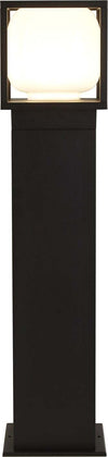 Paletto-Esterno-Moderno-Atene-Alluminio-Bianco-Policarbonato-Nero-Led-9W-3000K