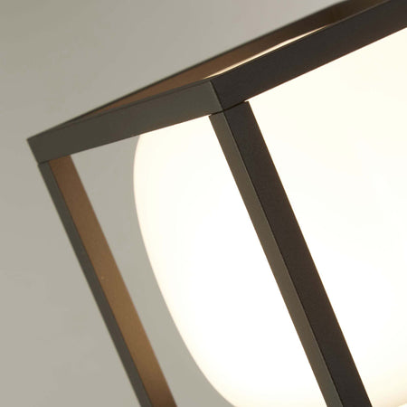 Paletto-Esterno-Moderno-Atene-Alluminio-Bianco-Policarbonato-Nero-Led-9W-3000K