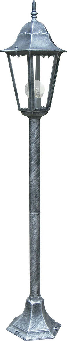 Paletto Firenze Nero/Argento 1Xe27 Ip44 104X21Cm Illuminazione/Illuminazione per esterni/Luci per sentieri Led Mall Home - Napoli, Commerciovirtuoso.it