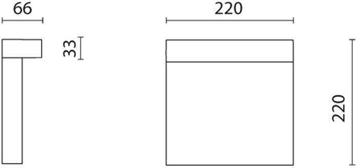 Paletto LED Simes Mini Look Altezza 220mm