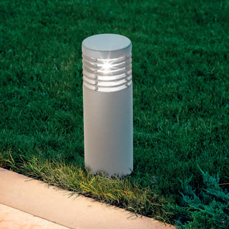 Paletto-Moderno-Esterno-Cyll-Alluminio-Grigio-Perla-1-Luce-E27-35Cm