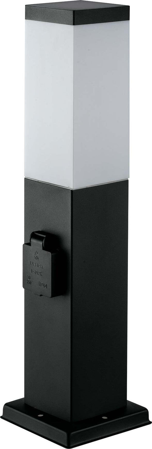 Paletto Station Antracite 1Xe27 Con 2 Schuko 2500W 45X12X12Cm Illuminazione/Illuminazione per esterni/Luci per sentieri Led Mall Home - Napoli, Commerciovirtuoso.it