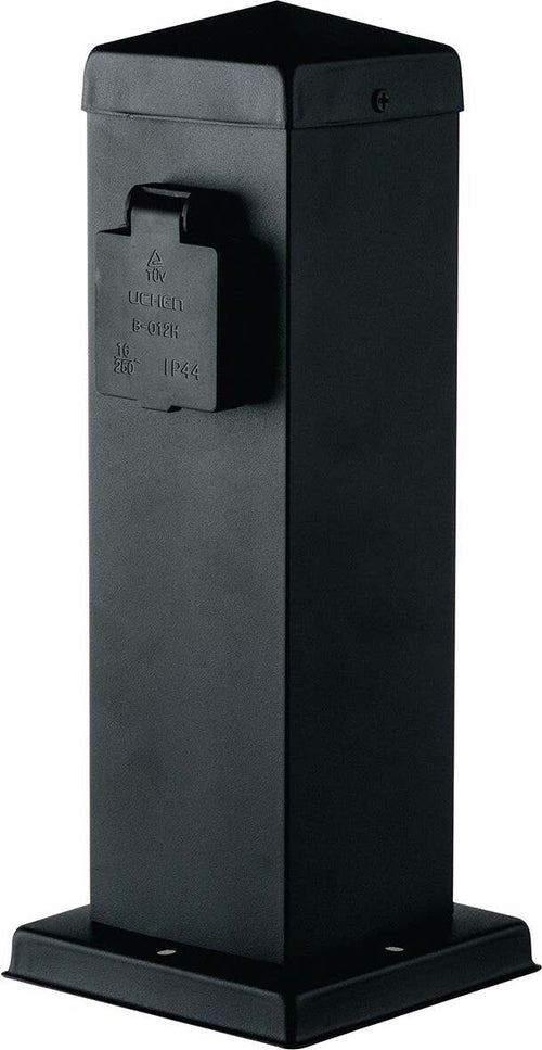 Paletto Station Antracite Con 2 Schuko 2500W 30X12X12Cm Illuminazione/Illuminazione per esterni/Luci per sentieri Led Mall Home - Napoli, Commerciovirtuoso.it