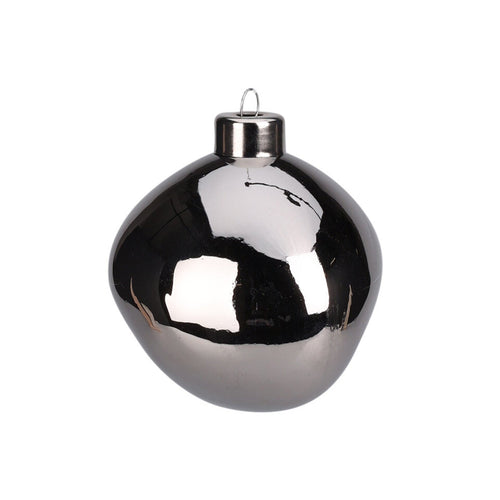 Palline per albero di Natale in vetro color argento decorazioni natalizie