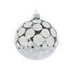 Palline per albero di Natale, in Vetro, con glitter a pois, Ø 80 mm, 12 pezzi