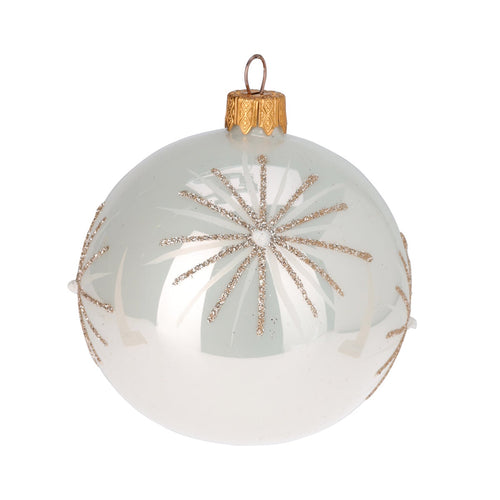 Pallina per albero di Natale, in Vetro, con glitter per decorazioni natalizie