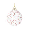 Sfera per albero di Natale in vetro con puntini decorazione natalizia