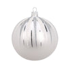 Palline per albero di Natale, in Vetro, color argento, con glitter, 100 mm, 6 pezzi
