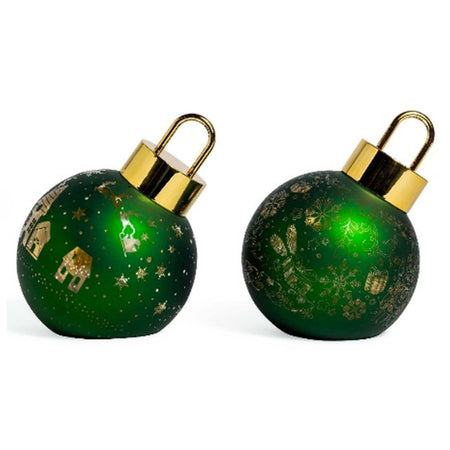 Palla di Natale in vetro con luci batteria 3xAA per decorazioni natalizie
