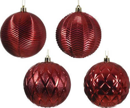 Pallina-albero-Kaemingk-024400-Sfera-Christmas-Red-Assortito