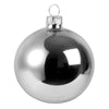 6 palline natalizie in vetro Argento Lucido e Opaco da Ø 10 cm, Pendaglio Tinta Unita