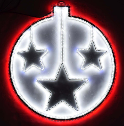 Pallina di natale luminosa effetto neon con led bifacciale addobbi natalizi per esterno Casa e cucina/Decorazioni per interni/Addobbi e decorazioni per ricorrenze/Decorazioni natalizie/Luci natalizie/Catene luminose per esterni MagiediNatale.it - Altamura, Commerciovirtuoso.it