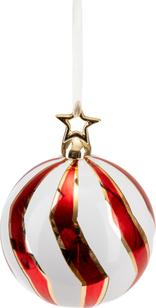 Pallina-in-vetro-colore-rosso-e-bianco-con-stella-per-albero-di-Natale