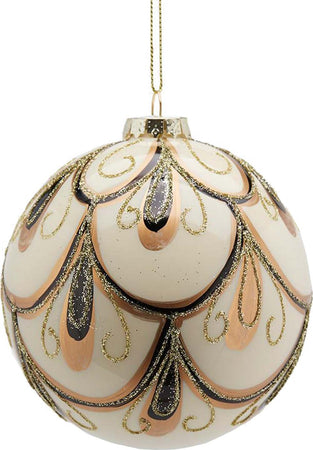Pallina in vetro Drappeggio Avorio e dorato per albero di natale sfera natalizia particolare Casa e cucina/Decorazioni per interni/Addobbi e decorazioni per ricorrenze/Decorazioni natalizie/Addobbi e decorazioni/Palle e palline MagiediNatale.it - Altamura, Commerciovirtuoso.it