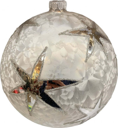 Pallina natalizia in vetro Argento puntale da Ø 15 cm, Pendaglio Decorato Casa e cucina/Decorazioni per interni/Addobbi e decorazioni per ricorrenze/Decorazioni natalizie/Addobbi e decorazioni/Palle e palline MagiediNatale.it - Altamura, Commerciovirtuoso.it