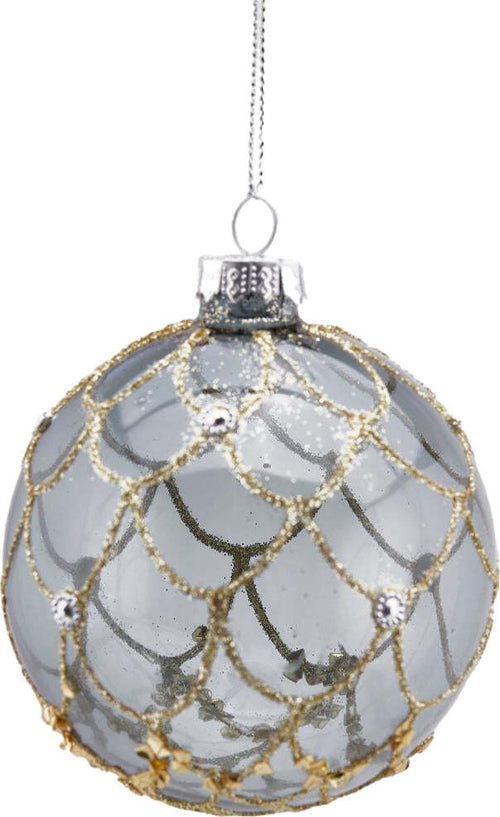 Pallina per albero di Natale Balze pendaglio decorativo Grigio da 8 cm Casa e cucina/Decorazioni per interni/Addobbi e decorazioni per ricorrenze/Decorazioni natalizie/Addobbi e decorazioni/Palle e palline MagiediNatale.it - Altamura, Commerciovirtuoso.it