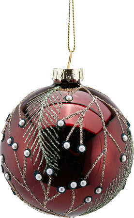 Pallina per albero di Natale con Aghi e Perle pendaglio decorativo Bordeaux da 8 cm Casa e cucina/Decorazioni per interni/Addobbi e decorazioni per ricorrenze/Decorazioni natalizie/Addobbi e decorazioni/Palle e palline MagiediNatale.it - Altamura, Commerciovirtuoso.it