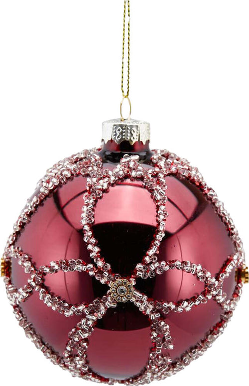 Pallina per albero di Natale Fiore Glitter pendaglio decorativo Bordeaux da 8 cm Casa e cucina/Decorazioni per interni/Addobbi e decorazioni per ricorrenze/Decorazioni natalizie/Addobbi e decorazioni/Palle e palline MagiediNatale.it - Altamura, Commerciovirtuoso.it