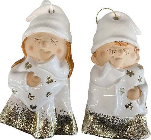 Pallina per Albero di Natale in ceramica Bambino dormiglione Bianco h 15 cm decorazione natalizia Casa e cucina/Decorazioni per interni/Addobbi e decorazioni per ricorrenze/Decorazioni natalizie/Addobbi e decorazioni/Palle e palline MagiediNatale.it - Altamura, Commerciovirtuoso.it