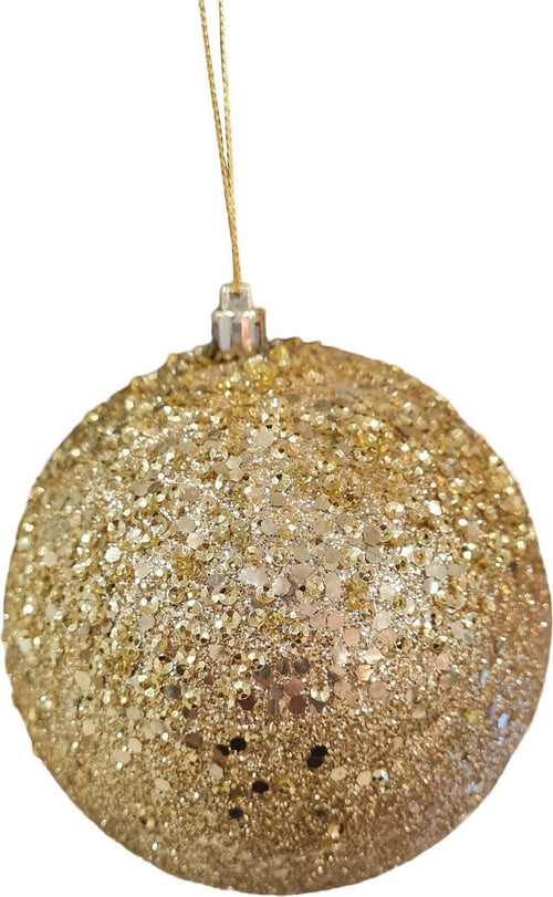 Pallina per albero di Natale in plastica decorate color Oro con microbeads Casa e cucina/Decorazioni per interni/Addobbi e decorazioni per ricorrenze/Decorazioni natalizie/Addobbi e decorazioni/Palle e palline MagiediNatale.it - Altamura, Commerciovirtuoso.it