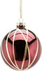 Pallina per albero di Natale in vetro a righe Bordeaux e Oro da 8 cm Casa e cucina/Decorazioni per interni/Addobbi e decorazioni per ricorrenze/Decorazioni natalizie/Addobbi e decorazioni/Palle e palline MagiediNatale.it - Altamura, Commerciovirtuoso.it