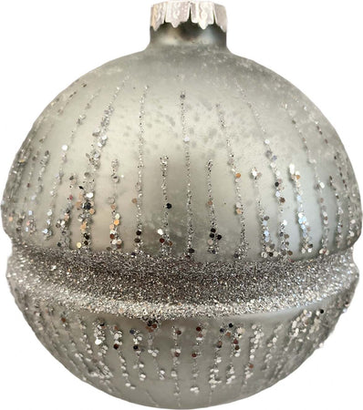 Pallina per albero di natale in vetro Argento da Ø 10 cm pendaglio decorato Casa e cucina/Decorazioni per interni/Addobbi e decorazioni per ricorrenze/Decorazioni natalizie/Addobbi e decorazioni/Palle e palline MagiediNatale.it - Altamura, Commerciovirtuoso.it
