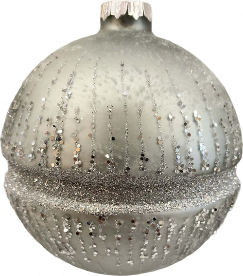 Pallina per albero di natale in vetro Argento da Ø 10 cm pendaglio decorato Casa e cucina/Decorazioni per interni/Addobbi e decorazioni per ricorrenze/Decorazioni natalizie/Addobbi e decorazioni/Palle e palline MagiediNatale.it - Altamura, Commerciovirtuoso.it