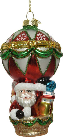Pallina per albero di Natale in vetro Babbo Natale con mongolfiera da 13 cm Casa e cucina/Decorazioni per interni/Addobbi e decorazioni per ricorrenze/Decorazioni natalizie/Addobbi e decorazioni/Palle e palline MagiediNatale.it - Altamura, Commerciovirtuoso.it