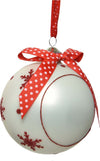 Pallina per albero di Natale in vetro color Rosso e Bianco con fiocco personalizzabile da 10 cm Casa e cucina/Decorazioni per interni/Addobbi e decorazioni per ricorrenze/Decorazioni natalizie/Addobbi e decorazioni/Palle e palline MagiediNatale.it - Altamura, Commerciovirtuoso.it