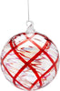 Pallina per albero di Natale in vetro, con decorazione ad intreccio, rosso trasparente Ø 12 cm Casa e cucina/Decorazioni per interni/Addobbi e decorazioni per ricorrenze/Decorazioni natalizie/Addobbi e decorazioni/Palle e palline MagiediNatale.it - Altamura, Commerciovirtuoso.it