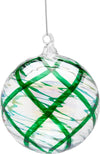 Pallina per albero di Natale in vetro, con decorazione ad intreccio, verde trasparente Ø 12 cm Casa e cucina/Decorazioni per interni/Addobbi e decorazioni per ricorrenze/Decorazioni natalizie/Addobbi e decorazioni/Palle e palline MagiediNatale.it - Altamura, Commerciovirtuoso.it
