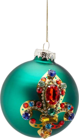 Pallina per albero di Natale in vetro con decorazioni, Ø 10 cm Casa e cucina/Decorazioni per interni/Addobbi e decorazioni per ricorrenze/Decorazioni natalizie/Addobbi e decorazioni/Palle e palline MagiediNatale.it - Altamura, Commerciovirtuoso.it