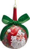 Pallina per albero di Natale in vetro con faccia di Babbo Natale e fiocco verde Casa e cucina/Decorazioni per interni/Addobbi e decorazioni per ricorrenze/Decorazioni natalizie/Addobbi e decorazioni/Palle e palline MagiediNatale.it - Altamura, Commerciovirtuoso.it