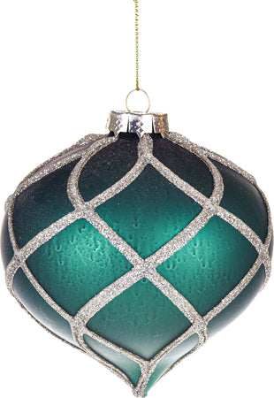 Pallina per albero di Natale in vetro con intreccio color Verde da 10 cm Casa e cucina/Decorazioni per interni/Addobbi e decorazioni per ricorrenze/Decorazioni natalizie/Addobbi e decorazioni/Palle e palline MagiediNatale.it - Altamura, Commerciovirtuoso.it