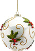 Pallina per albero di Natale in vetro decorata con Agrifoglio pendaglio decorativo Casa e cucina/Decorazioni per interni/Addobbi e decorazioni per ricorrenze/Decorazioni natalizie/Addobbi e decorazioni/Palle e palline MagiediNatale.it - Altamura, Commerciovirtuoso.it