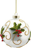 Pallina per albero di Natale in vetro decorata con Agrifoglio pendaglio decorativo Casa e cucina/Decorazioni per interni/Addobbi e decorazioni per ricorrenze/Decorazioni natalizie/Addobbi e decorazioni/Palle e palline MagiediNatale.it - Altamura, Commerciovirtuoso.it
