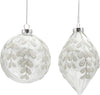 Pallina per albero di Natale in vetro decorata con Foglie pendaglio decorativo bianco Casa e cucina/Decorazioni per interni/Addobbi e decorazioni per ricorrenze/Decorazioni natalizie/Addobbi e decorazioni/Palle e palline MagiediNatale.it - Altamura, Commerciovirtuoso.it